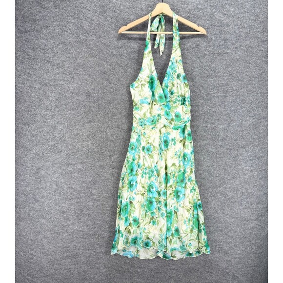 Speechless Dress Women 13 White Floral Sheath Midi Sleeveless Halter Neck Casual - Picture 1 of 7